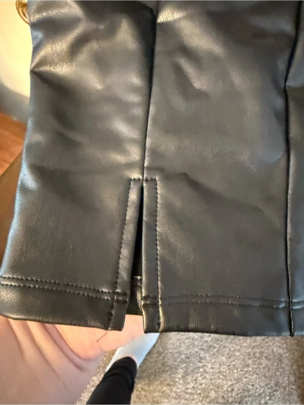 Express Black Faux Leather Leggings XL